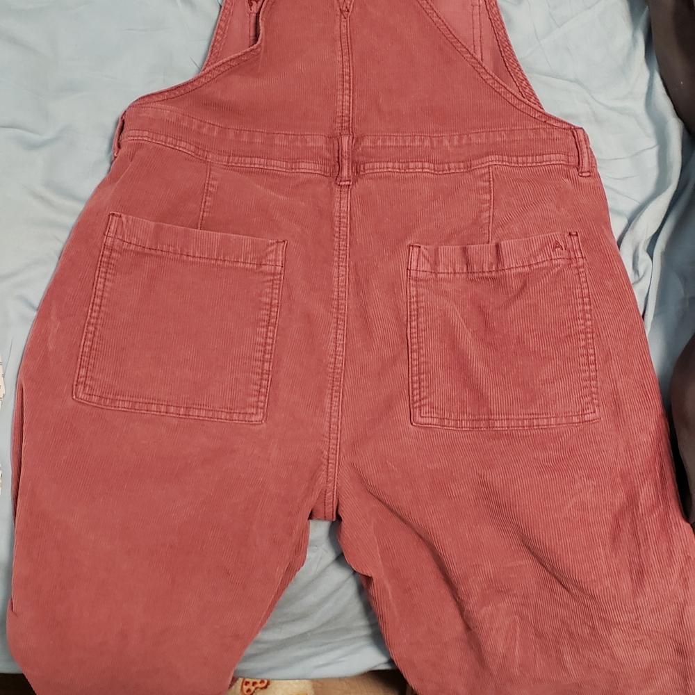 American Eagle Outfitters Mauve/Pink Wide-Leg Overalls - Picture 5 of 6